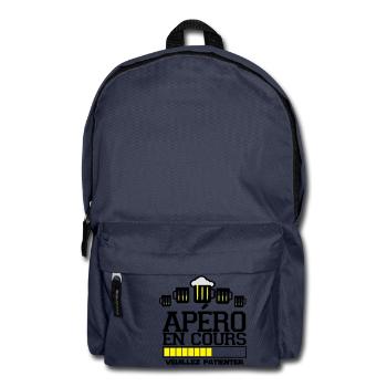apéro en cours ,t-shirts apéro, message - Sac à dos - bleu marine - Devant
