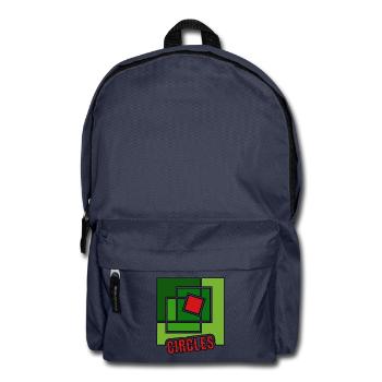 Grüne Abstraktion mit Drehung - Rucksack - Navy - Vorne