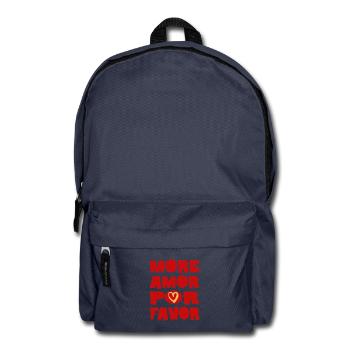 More Amor Por Favor – Bold Love Design - Backpack - navy - Front