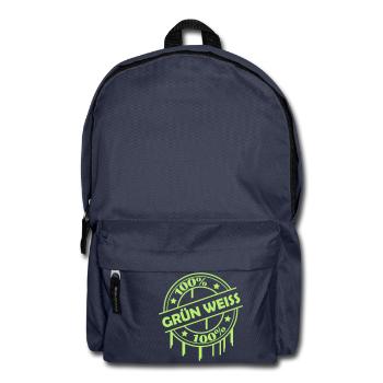 (100_gruen_weiss) - Rucksack - Navy - Vorne