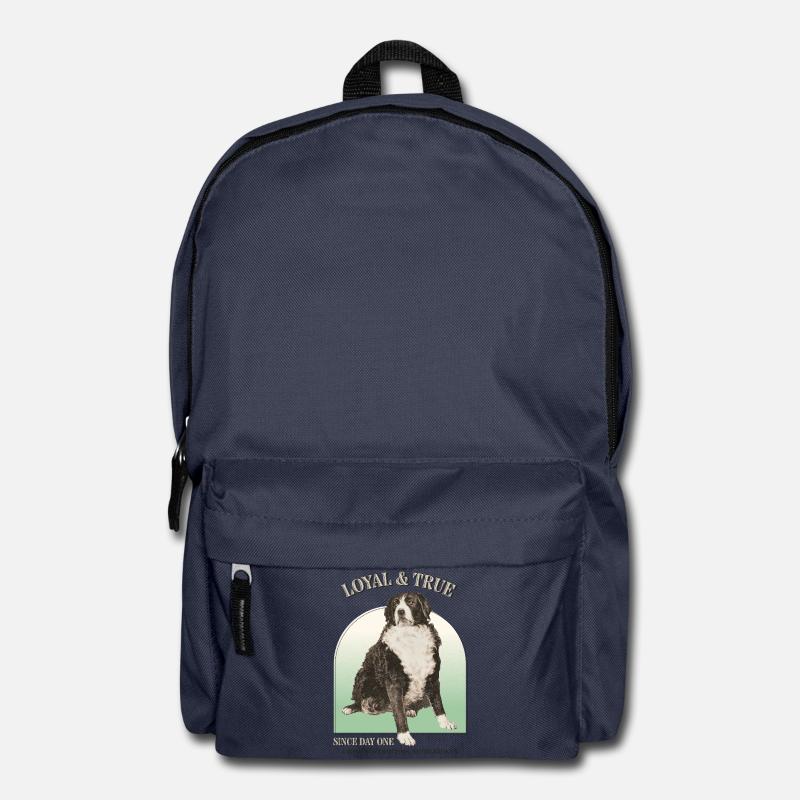 Loyal & True – Vintage Hundemotiv - Rucksack - Navy