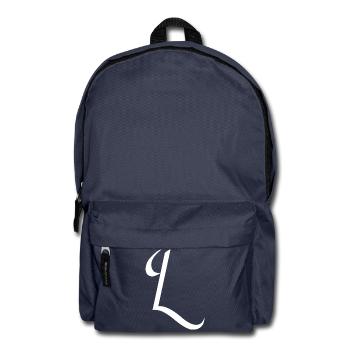 Elegant writing style with verve Letter L, Name, - Backpack - navy - Front