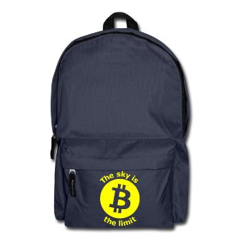 Bitcoin Yellow Sky Motif - Backpack - navy - Front