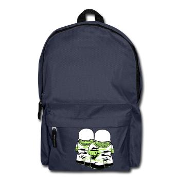 2 freunde team paar soldat tarnmuster krieg armee - Rucksack - Navy - Vorne