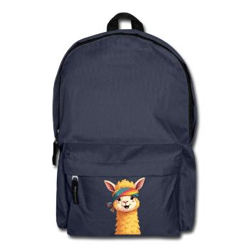 Lächelndes Alpaka – Süß & Flauschig - Rucksack - Navy - Vorne