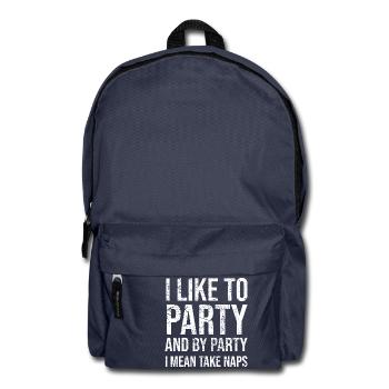 I like to party - Rucksack - Navy - Vorne