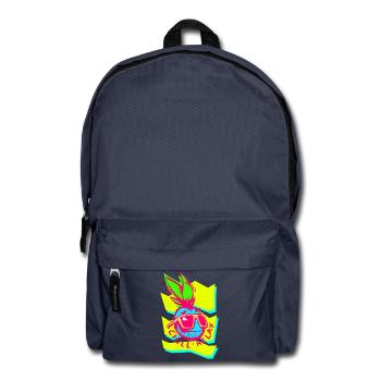 Neon Ananas Chill Relax Grafik - Rucksack - Navy - Vorne