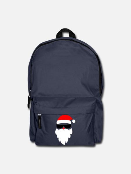 Cooler Weihnachtsmann Santa Nikolaus - Rucksack - Navy