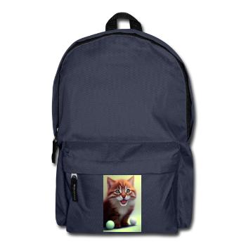 Kleine Süße Baby Katze - Rucksack - Navy - Vorne