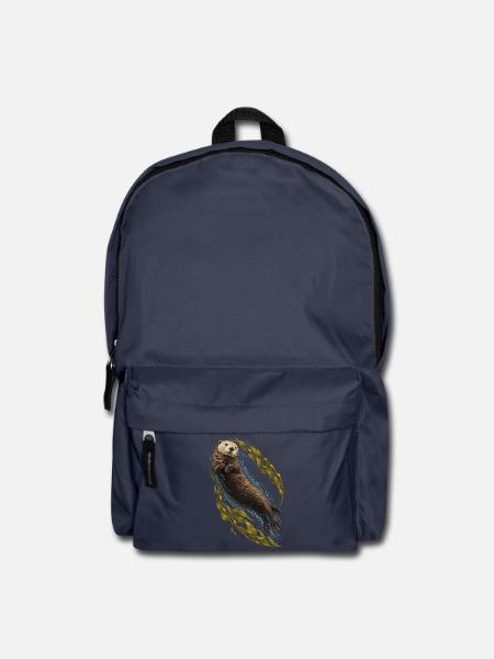 Seeotter dreht sich durch den Seetang - Rucksack - Navy