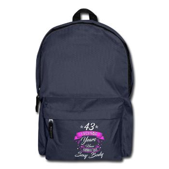 Geburtstag 43 Jahre · Shirt · Geburtstag sexy - Rucksack - Navy - Vorne