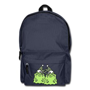 2 amis équipe couple anniversaire seul solitaire deuil - Sac à dos - bleu marine - Devant