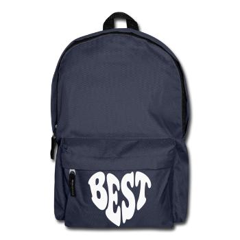 Bestes (Freund / Partner) Herz – Anpassbare Farbe - Rucksack - Navy - Vorne