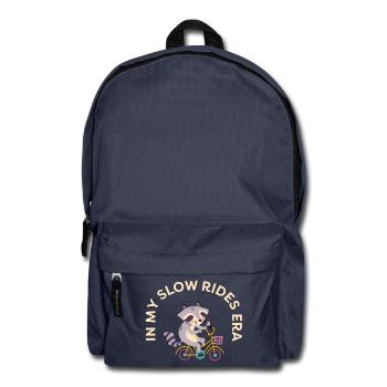In My Slow Rides Era – Cute Bike Saying - Backpack - navy - Front