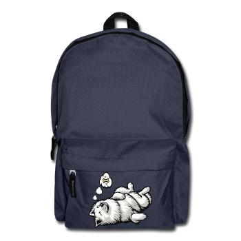 White Shepherd Shepherd Shepherd Dogs - Backpack - navy - Front
