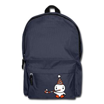 Vogel Party feiern Hut Tröte Geburtstag Silvester - Rucksack - Navy - Vorne
