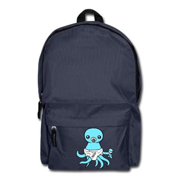 Octopus Bébé Hochet Couche Sucette Enfant Né - Sac à dos - bleu marine - Devant