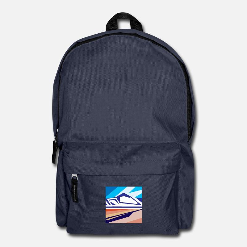 Geometric mountains in Iceland - Backpack - navy