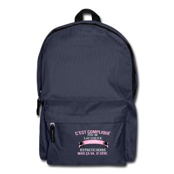 Estheticienne - Sac à dos - bleu marine - Devant
