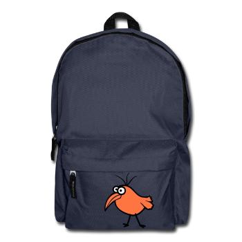 Bird peeps cute funny goofy funny confused comic - Backpack - navy - Front