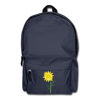 Gelbes Frühlings-Adonisröschen – Blumenmotiv - Rucksack - Navy - Vorne