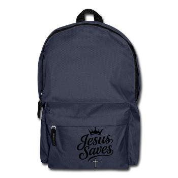 Jesus Saves Love - Backpack - navy - Front