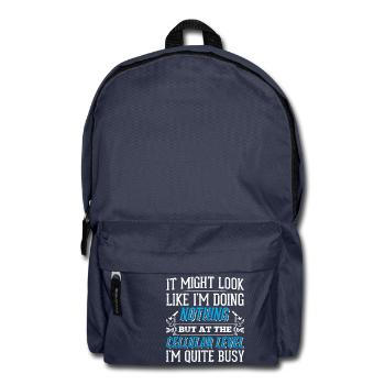 Funny Biology Shirt It Might Look - Backpack - navy - Front