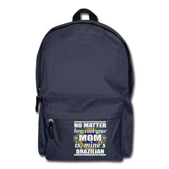 no matter mom cool mother gift brazil png - Backpack - navy - Front