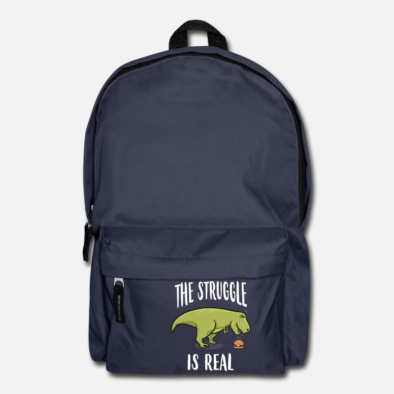 Dinosaurier Burger lustig T-Rex Geschenk Geburt - Rucksack - Navy