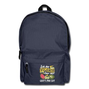 Lustiges Ich bin Veganer Obst Gemüse Geschenk - Rucksack - Navy - Vorne