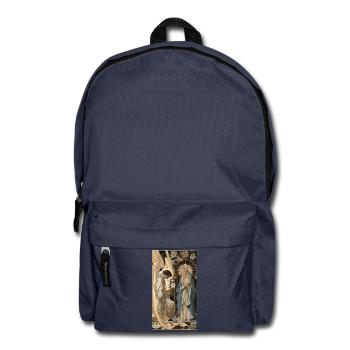 Engel und Jungfrau in Gold Blau - Rucksack - Navy - Vorne