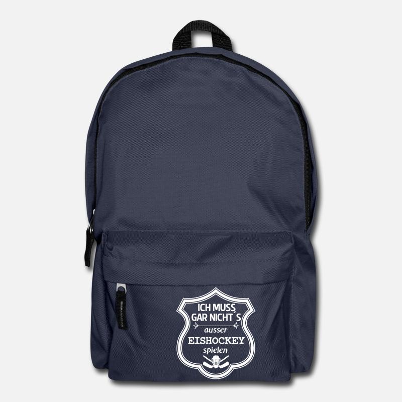 Ich muss gar nichts Eishockey - Rucksack - Navy
