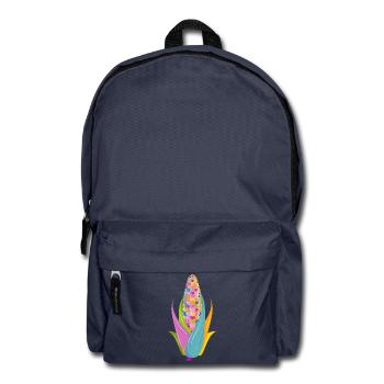 Bunter Pop-Art Mais in leuchtenden Farben - Rucksack - Navy - Vorne