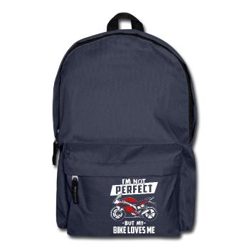 Motorrad Shirt · Superbike · Biker · liebt mich - Rucksack - Navy - Vorne