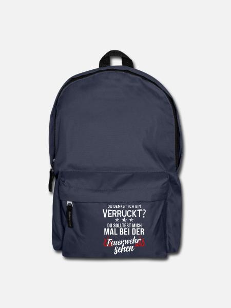 Feuerwehr T-Shirt · Feuerwehrmann · Ich verrückt? - Rucksack - Navy