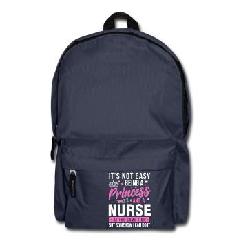 Krankenschwester Shirt · Krankenpflege Prinzessin - Rucksack - Navy - Vorne