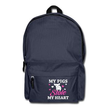 Landwirt Shirt · Landwirtschaft · Schweine Herz - Rucksack - Navy - Vorne