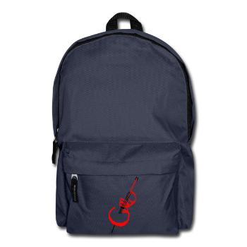 Cello Schriftzug rot - Rucksack - Navy - Vorne