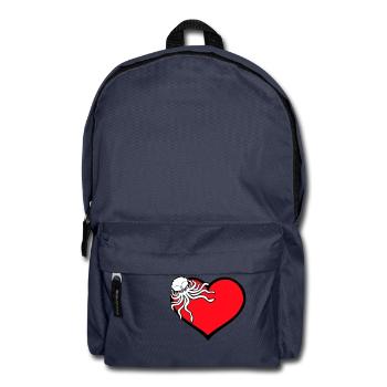 Ich liebe Oktopus Herz I Love Herz Symbol Logo süß - Rucksack - Navy - Vorne