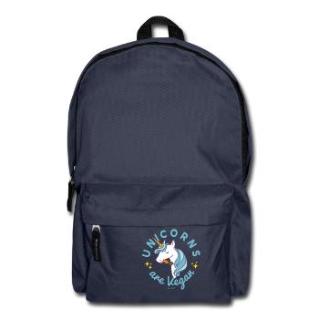 Unicorn TShirt - Unicorns are Vegan (Magic Blue) - Rucksack - Navy - Vorne