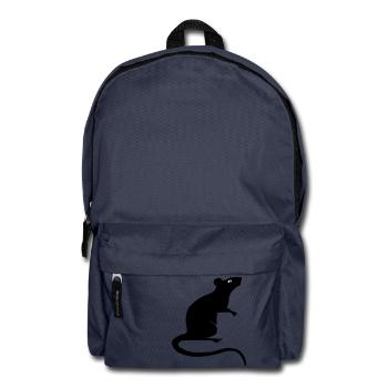 Ratte Maus Nager Nagetier Rattus Wanderratte tier - Rucksack - Navy - Vorne