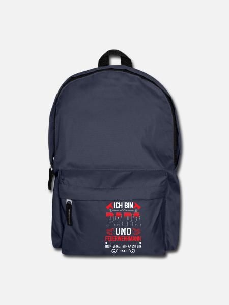 Feuerwehr - Ich bin Papa und Feuerwehrmann - Rucksack - Navy