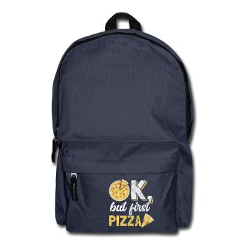Okay, aber zuerst gibt es Pizza - Rucksack - Navy - Vorne