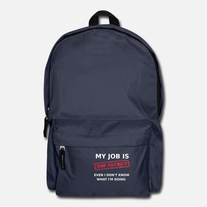 Mon travail est - Top Secret - Sac à dos - bleu marine
