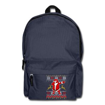 Dabbing Santa Claus - Dab Ugly Sweater Design - Backpack - navy - Front