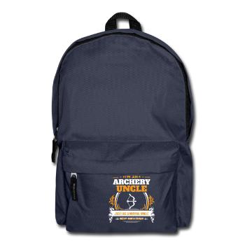 Archery Uncle Shirt Gift Idea - Backpack - navy - Front