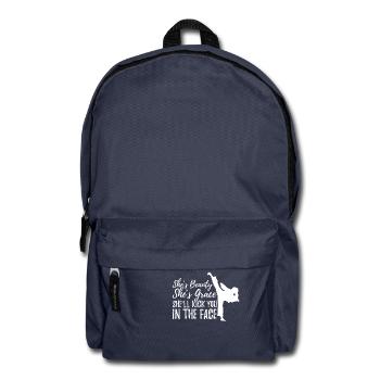 Cute Karate Shirt for Girls She'll Kick You in ... - Backpack - navy - Front