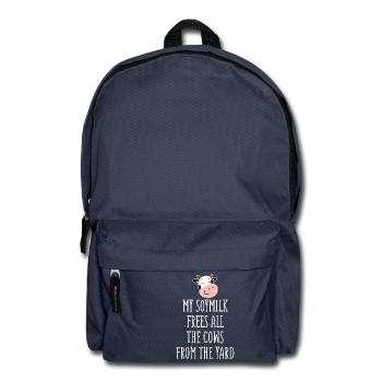 Vegan - T-Shirt - Geschenk - Vegetarier - Rucksack - Navy - Vorne