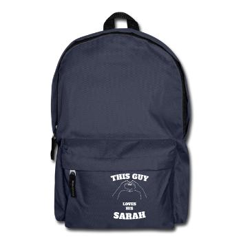 This Guy Loves His Sarah Valentine Day Gift - Backpack - navy - Front