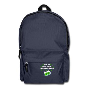 Ok aber erster grüner Bier-Klee-Tag St. Patricks - Rucksack - Navy - Vorne